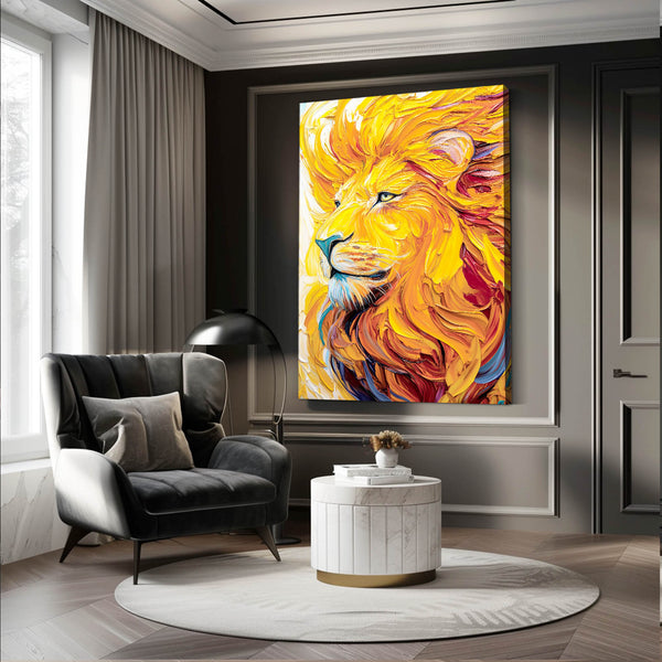 Majestic Lion Canvas Wall Art | MusaArtGallery™