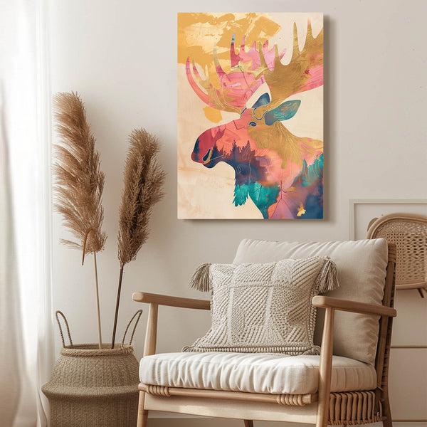 Majestic Moose Boho Wall Art | MusaArtGallery™