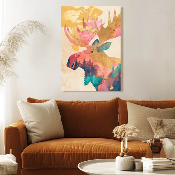 Majestic Moose Boho Wall Art | MusaArtGallery™