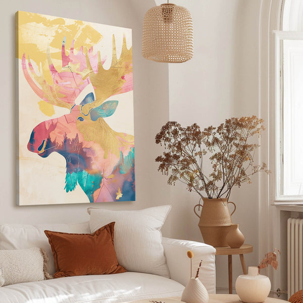 Majestic Moose Boho Wall Art | MusaArtGallery™