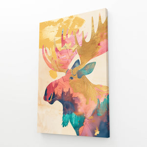 Majestic Moose Boho Wall Art | MusaArtGallery™