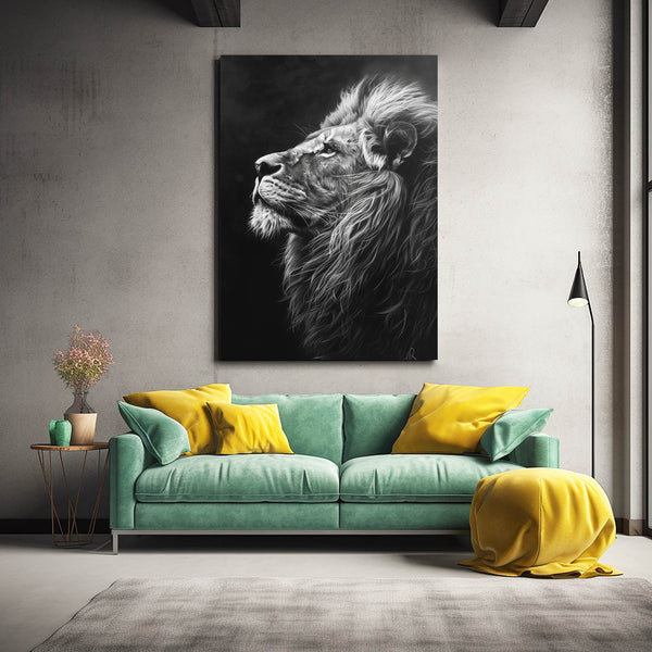 Majestic Profile Lion Wall Art | MusaArtGallery™