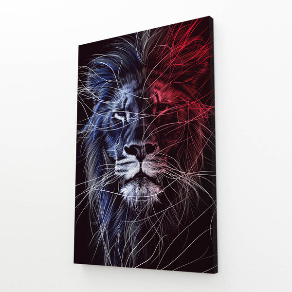 Majestic Split Lion Wall Art | MusaArtGallery™