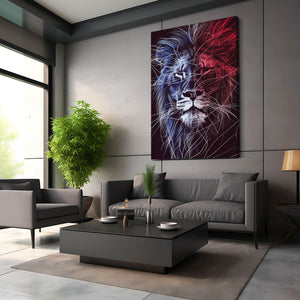 Majestic Split Lion Wall Art | MusaArtGallery™