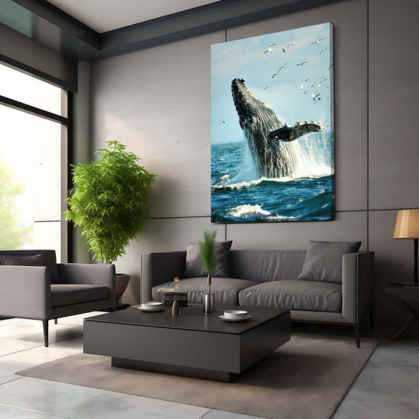 Majestic Whale Breach Art | MusaArtGallery™