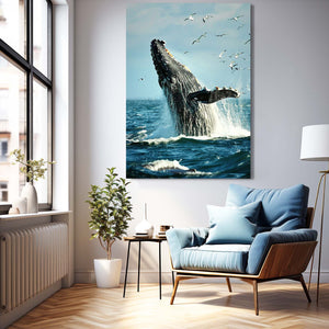 Majestic Whale Breach Art | MusaArtGallery™
