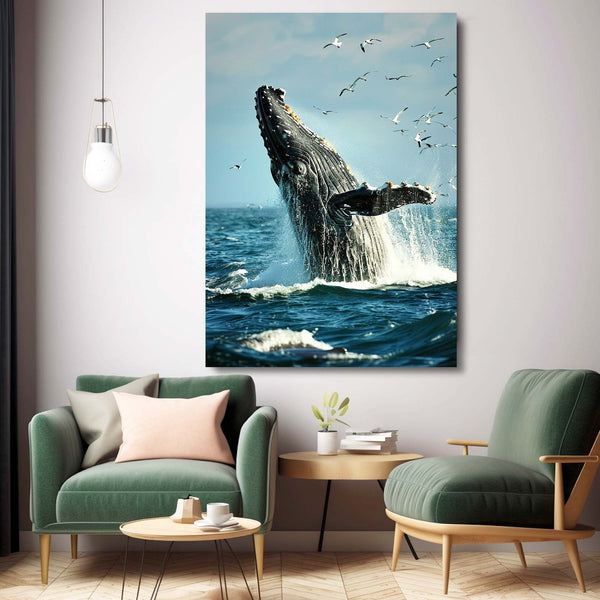 Majestic Whale Breach Art | MusaArtGallery™