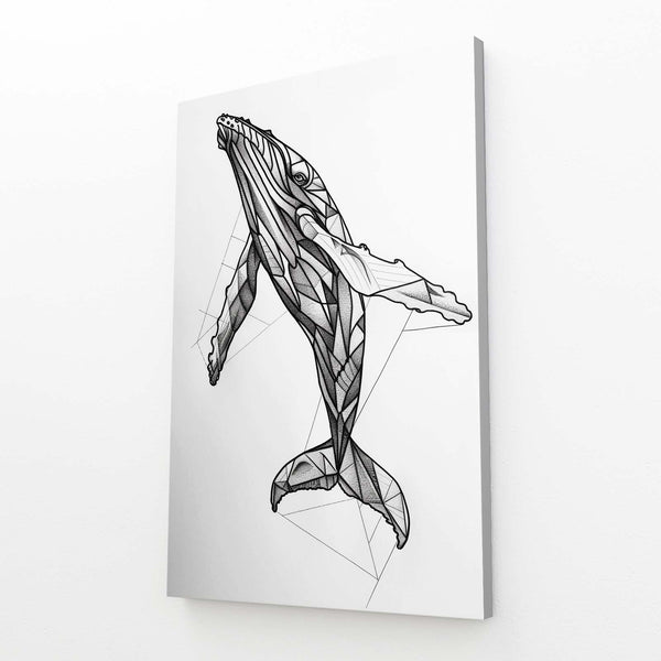 Majestic Whale Geometry Wall Art | MusaArtGallery™