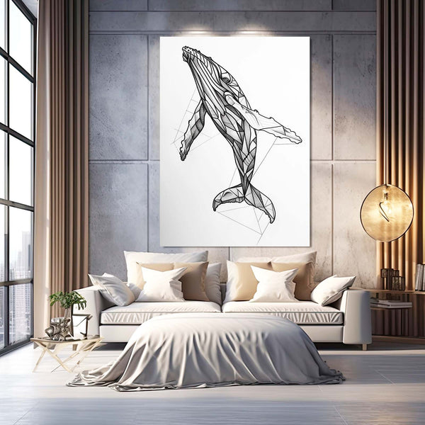 Majestic Whale Geometry Wall Art | MusaArtGallery™