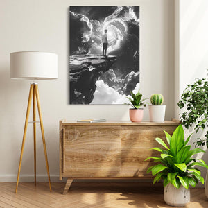 Man on Cliff Trippy Art | MusaArtGallery™