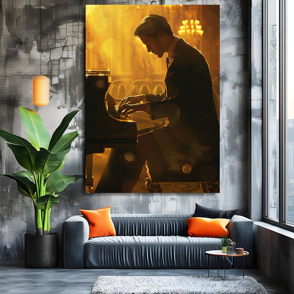 Man Playing Piano Art  | MusaArtGallery™