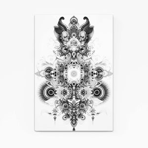 Mandala Harmony Black and White Abstract Art | MusaArtGallery™