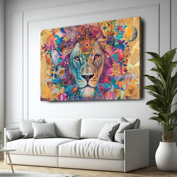 Mandala Lion Wall Art | MusaArtGallery™