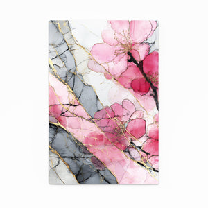 Marble Cherry Blossom Flower Art