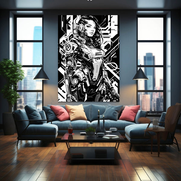 Mech Femme Cyberpunk Art | MusaArtGallery™