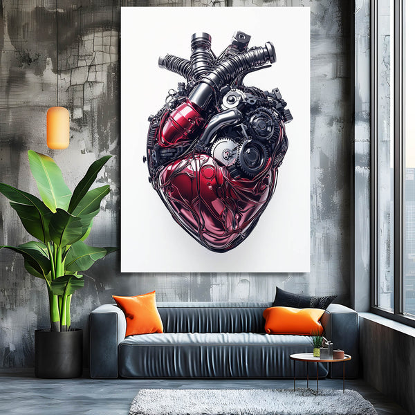 Mechanical Heart Cyberpunk Art | MusaArtGallery™