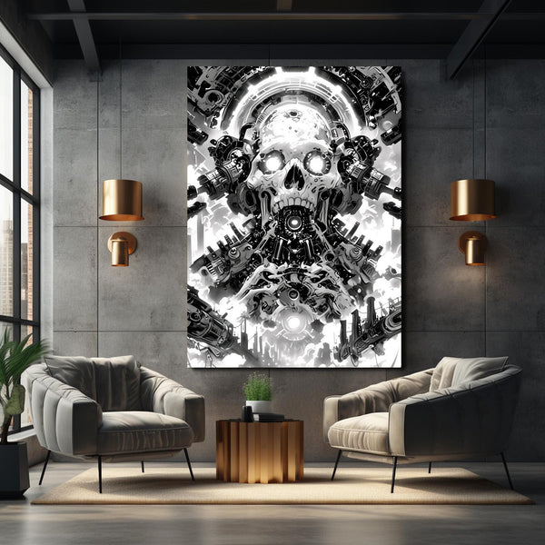 Mechanical Skull Cyberpunk Art | MusaArtGallery™