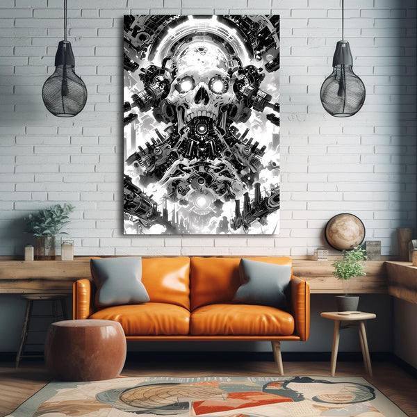 Mechanical Skull Cyberpunk Art | MusaArtGallery™