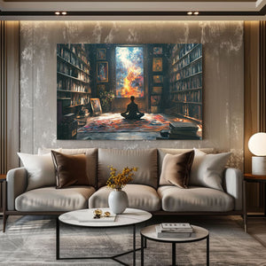 Meditation Trippy Art Canvas