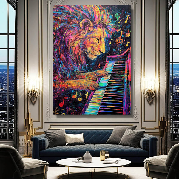 Melodic Lion Wall Art | MusaArtGallery™