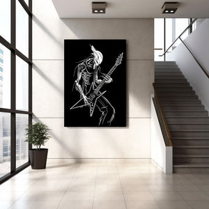 Metalhead Skeleton Skull Art | MusaArtGallery™