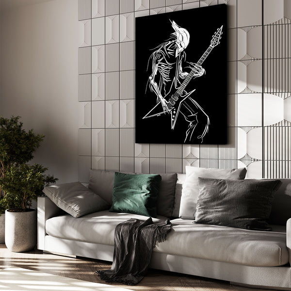 Metalhead Skeleton Skull Art | MusaArtGallery™