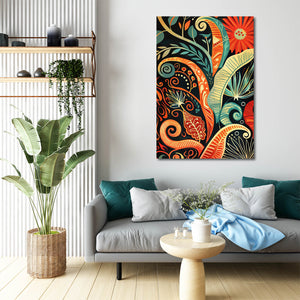 Mexican Wall Art Botanical Swirls | MusaArtGallery™