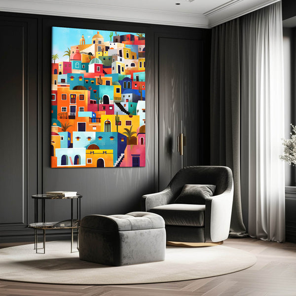 Mexican Wall Art Color City | MusaArtGallery™