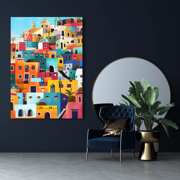 Mexican Wall Art Color City | MusaArtGallery™