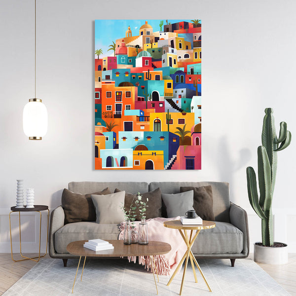 Mexican Wall Art Color City | MusaArtGallery™