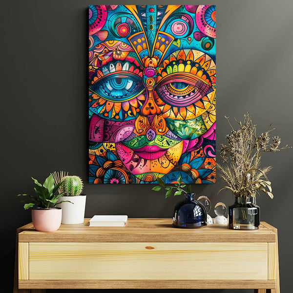 Mexican Wall Art Colorful Mask | MusaArtGallery™