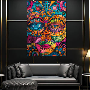 Mexican Wall Art Colorful Mask | MusaArtGallery™