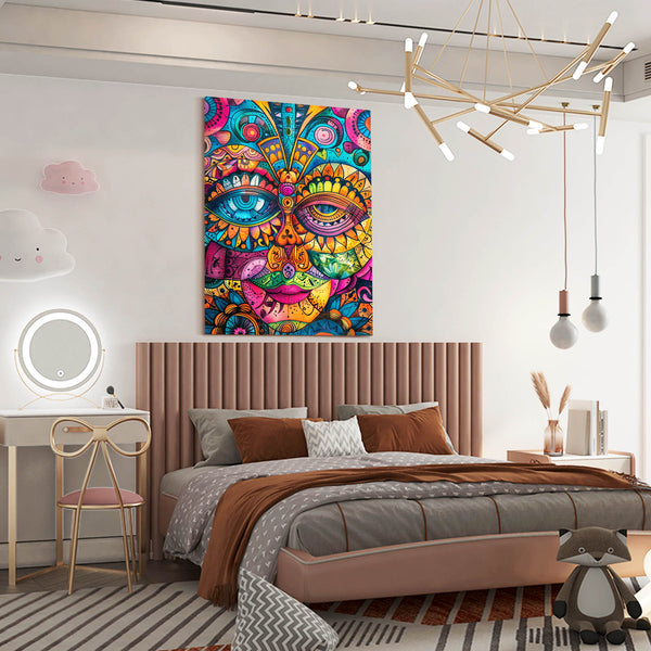 Mexican Wall Art Colorful Mask | MusaArtGallery™