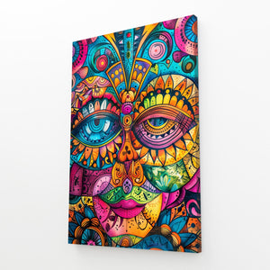 Mexican Wall Art Colorful Mask | MusaArtGallery™