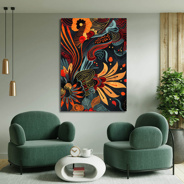 Mexican Wall Art Fiery Flora | MusaArtGallery™