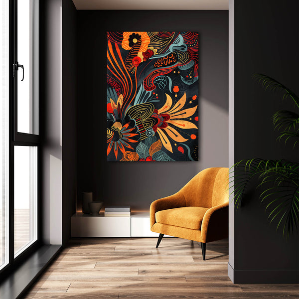 Mexican Wall Art Fiery Flora | MusaArtGallery™