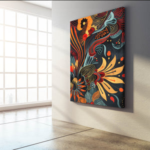 Mexican Wall Art Fiery Flora | MusaArtGallery™