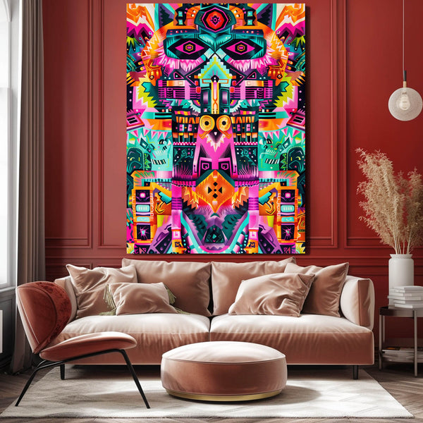 Mexican Wall Art Neon Totem | MusaArtGallery™