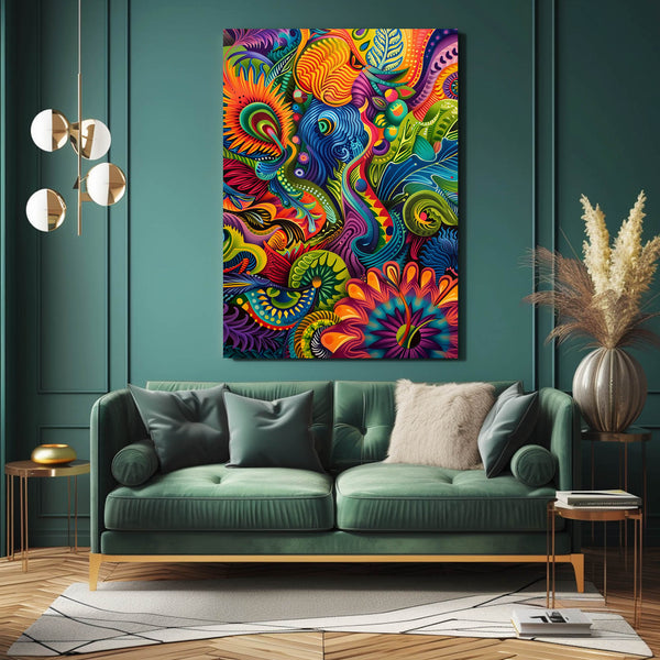 Mexican Wall Art Psychedelic Colors | MusaArtGallery™