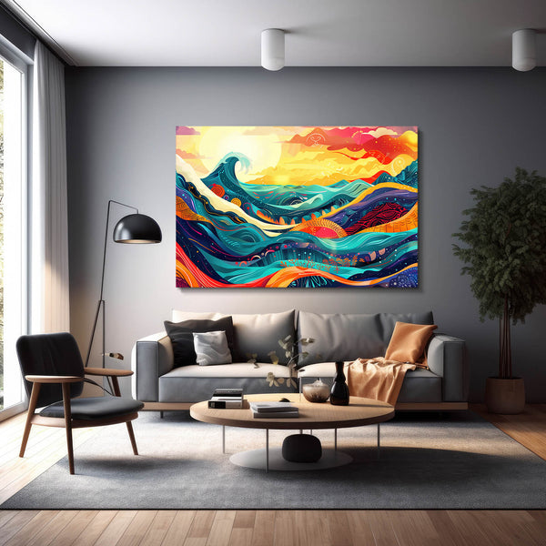 Mexican Wall Art Waves | MusaArtGallery™