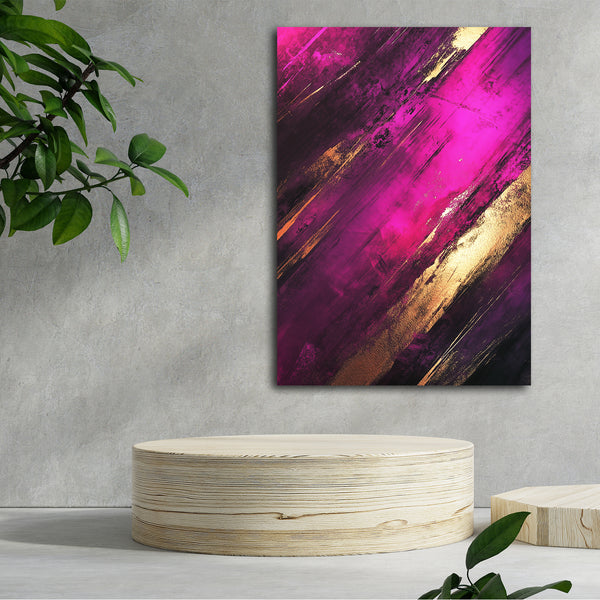 Midnight Glow Pink Abstract Art | MusaArtGallery™