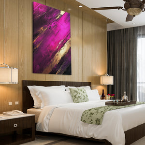 Midnight Glow Pink Abstract Art | MusaArtGallery™