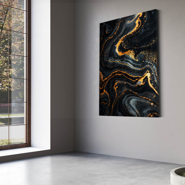 Midnight Gold Abstract Art | MusaArtGallery™