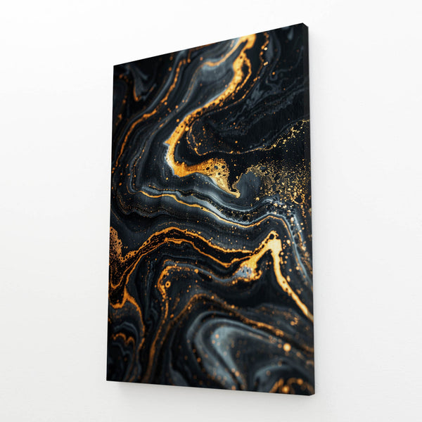 Midnight Gold Abstract Art | MusaArtGallery™