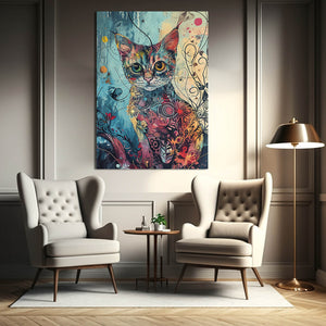 Minimal Cat Art | MusaArtGallery™
