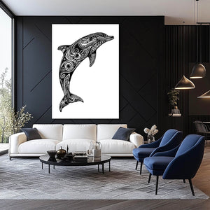 Minimal Dolphin Art