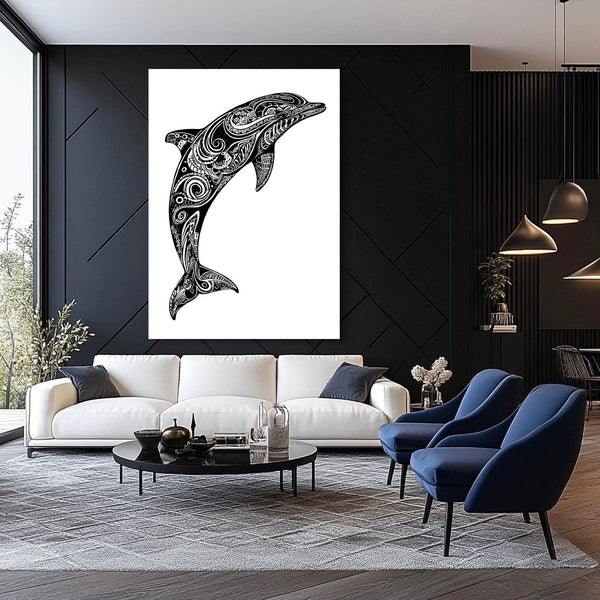 Minimal Dolphin Art