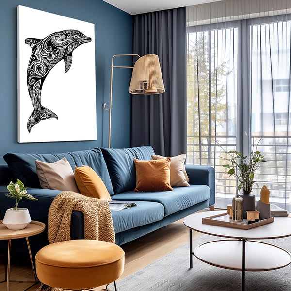 Minimal Dolphin Art