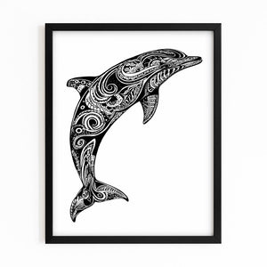 Minimal Dolphin Art