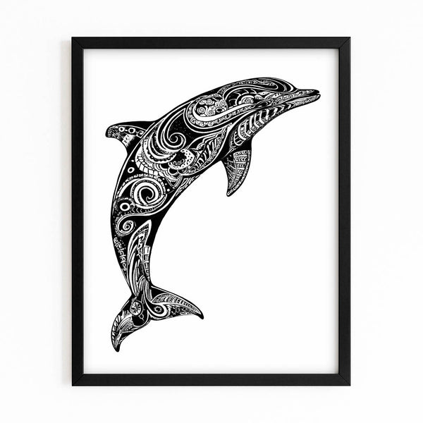 Minimal Dolphin Art